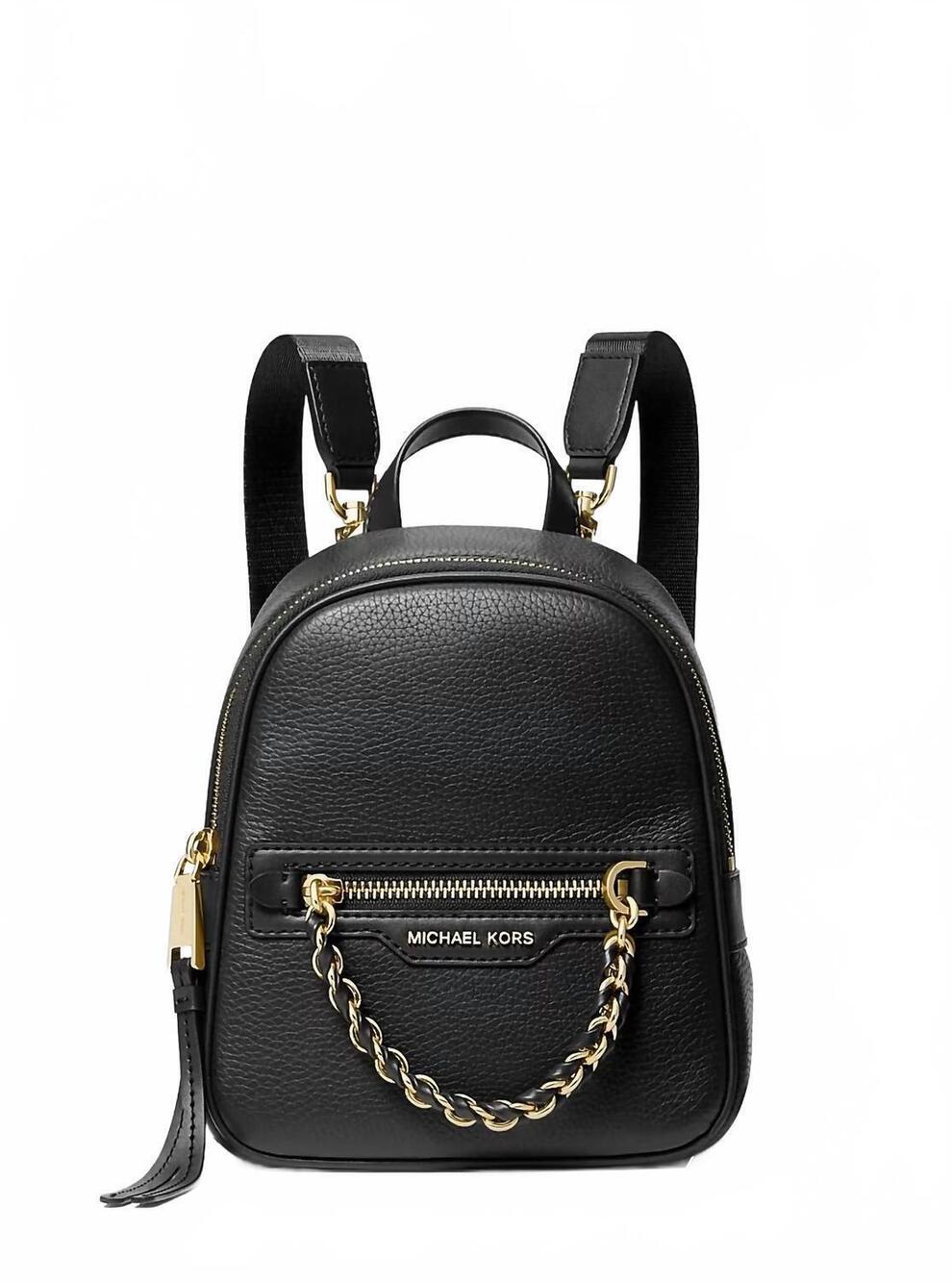NEW MICHAEL KORS women's elliot convertible messenger backpack in black
